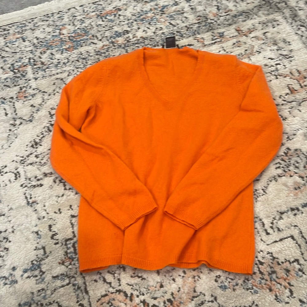 Ann Taylor Cashmere Sweater Orange L